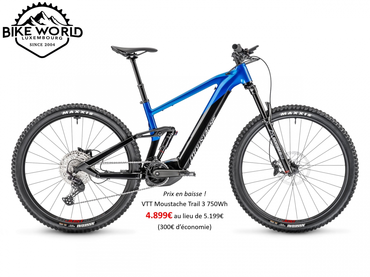 Prix réduit Moustache Trail 3 750wh Bike World Lux